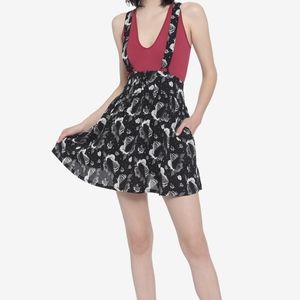 Coffins & Roses High-Waisted Suspender Skirt